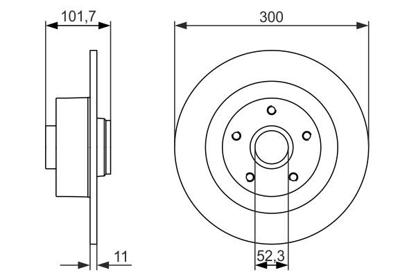 Купити 0986479573 Bosch Диск заднього гальма