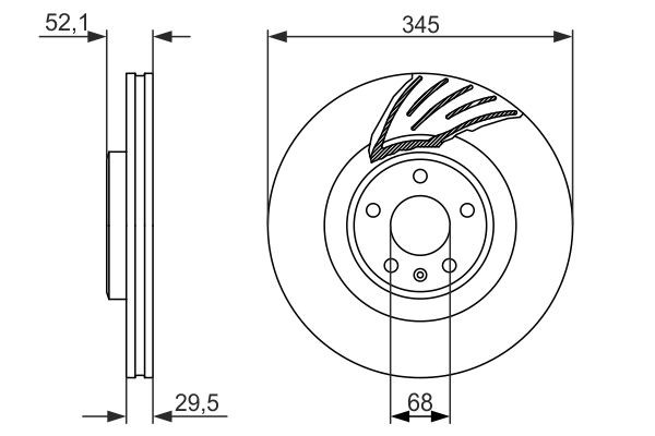 Купити 0986479590 Bosch Ротор гальмівний