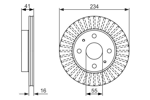 Диск переднього гальма Bosch 0986479592 ціна, від 25.24 USD