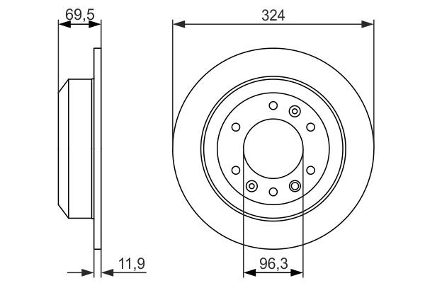 Задні дискові гальма Bosch 0986479598 ціна, від 47.99 USD