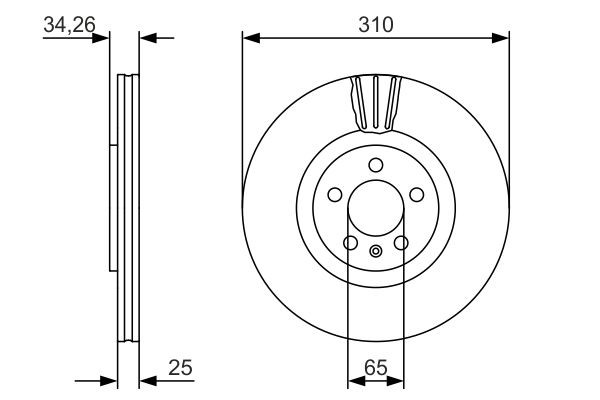 0986479642 Bosch Гальмо дискове переднє