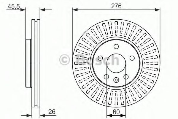 0986479643 Bosch Гальмо дискове переднє