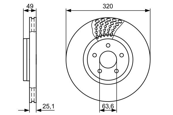 Гальмівні диски передні 0986479660 Bosch