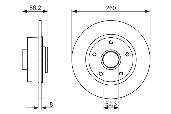 Гальмівні диски 0986479684 Bosch