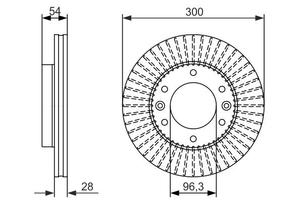 0986479693 Bosch Гальмо дискове переднє