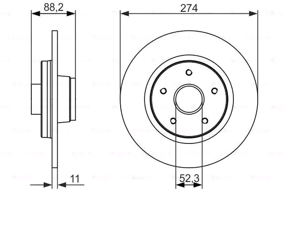 Гальмівні диски 0986479695 Bosch