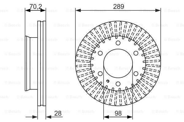 Диск переднього гальма Bosch 0986479711 ціна, від 64.86 USD