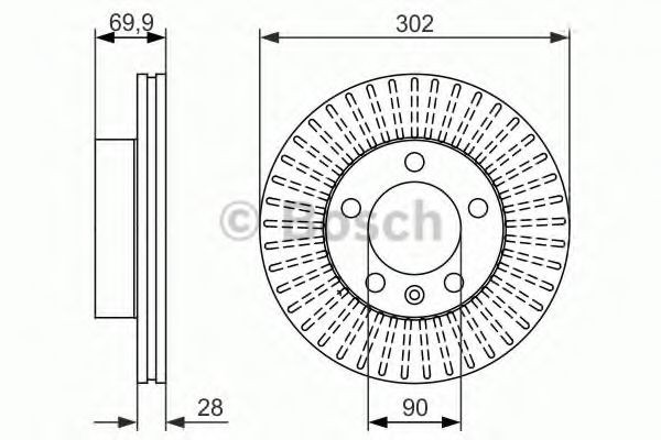 0986479716 Bosch Гальмо дискове переднє