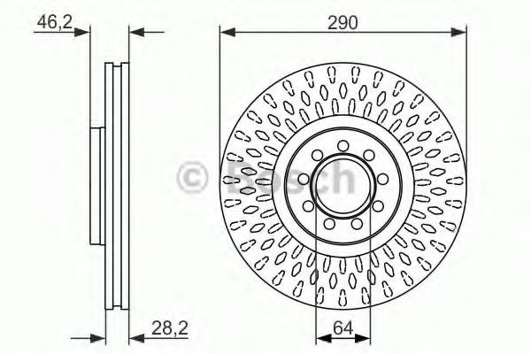 Диск переднього гальма Bosch 0986479718 ціна, від 51.28 USD