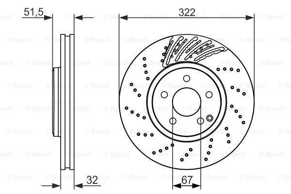 0986479720 Bosch Гальмо дискове переднє