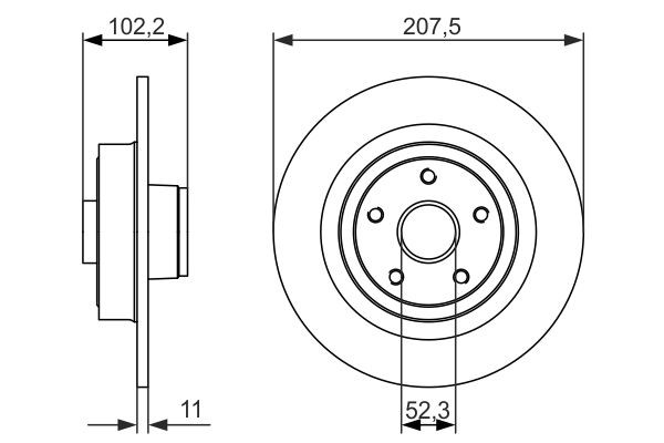 Купити 0986479724 Bosch Диск заднього гальма