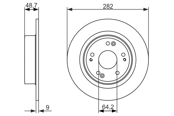 Купити 0986479738 Bosch Диск заднього гальма