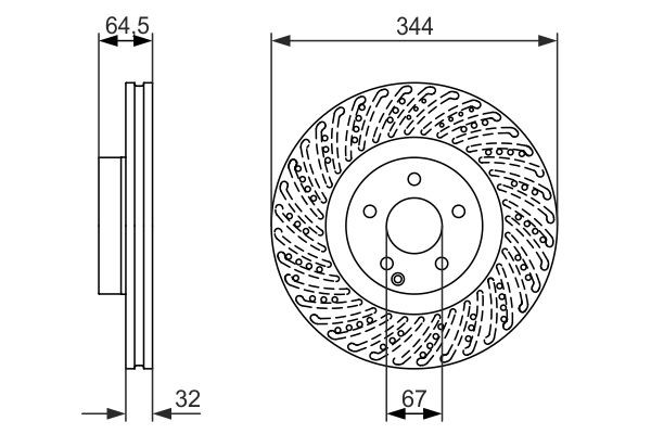 Диск переднього гальма Bosch 0986479764 ціна, від 80.12 USD