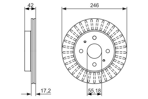 0986479769 Bosch Гальмо дискове переднє