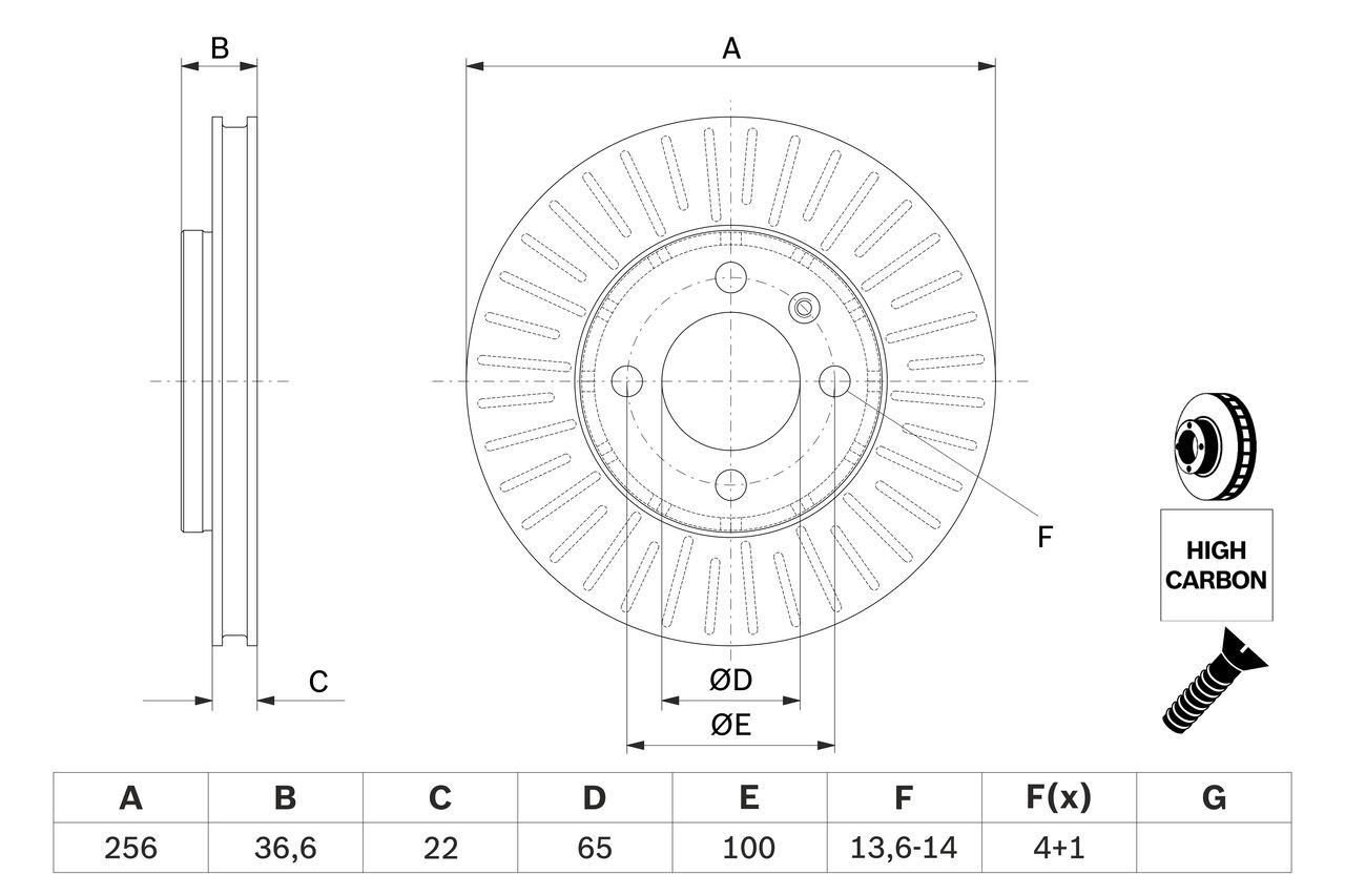 Диск переднього гальма Bosch 0986479776 ціна, від 35.16 USD