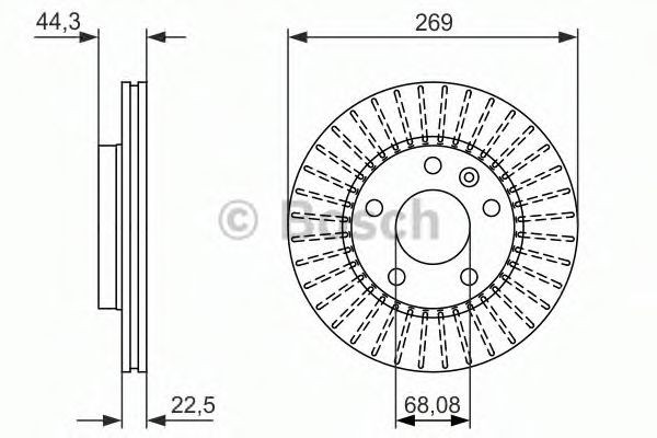 0986479779 Bosch Гальмо дискове переднє