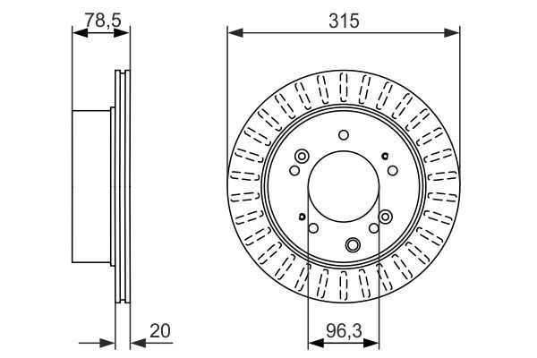 Купити 0986479793 Bosch Диск заднього гальма