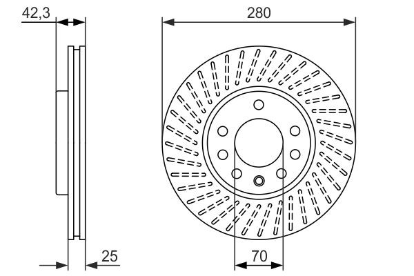 Диск переднього гальма Bosch 0986479919 ціна, від 38.05 USD