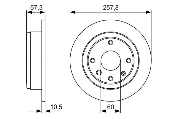 Купити 0986479985 Bosch Диск заднього гальма