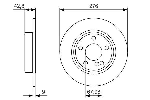 Купити 0986479A03 Bosch Диск заднього гальма