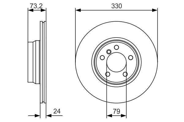 0986479A06 Bosch Гальмо дискове переднє