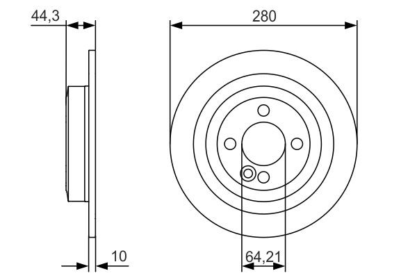 Купити 0986479A08 Bosch Диск заднього гальма