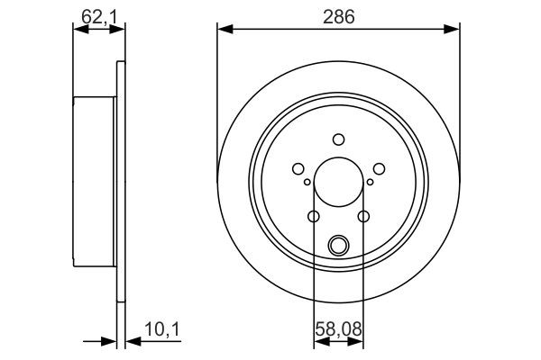 Диск гальмівний задній Bosch 0986479A10