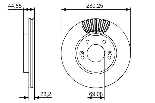 Диск переднього гальма Bosch 0986479A12 ціна, від 37.24 USD