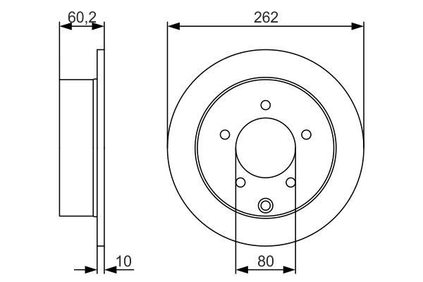 Купити 0986479A41 Bosch Диск заднього гальма