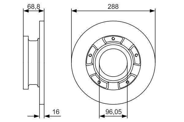 Задні дискові гальма Bosch 0986479A50 ціна, від 69.10 USD