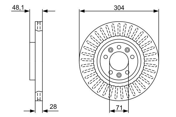 Диск переднього гальма Bosch 0986479A89 ціна, від 54.37 USD
