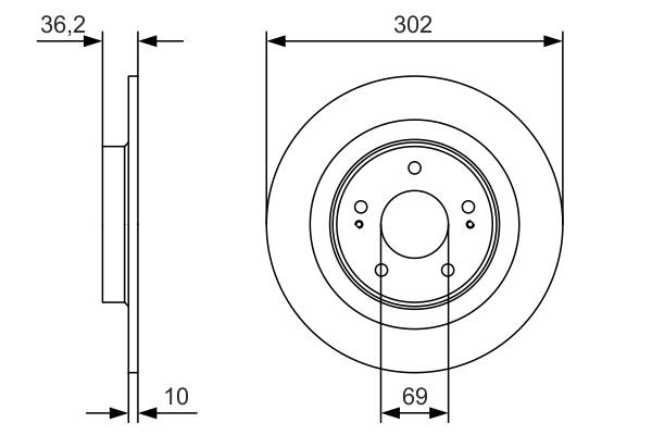 Задні дискові гальма Bosch 0986479B04 ціна, від 39.47 USD