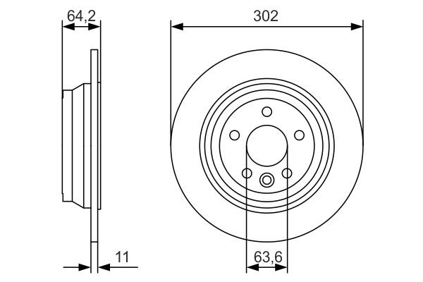 Диск гальмівний задній Bosch 0986479B19