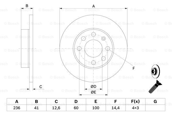 Гальмівні диски передні 0986479B20 Bosch