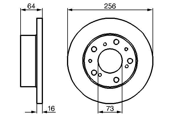 0986479B24 Bosch Гальмо дискове переднє