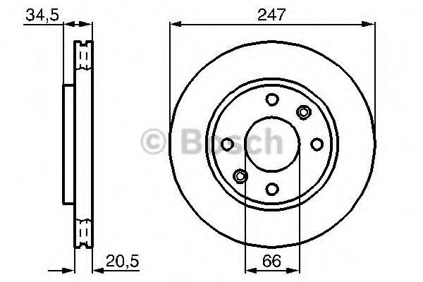 Купити 0986479B32 Bosch Ротор гальмівний
