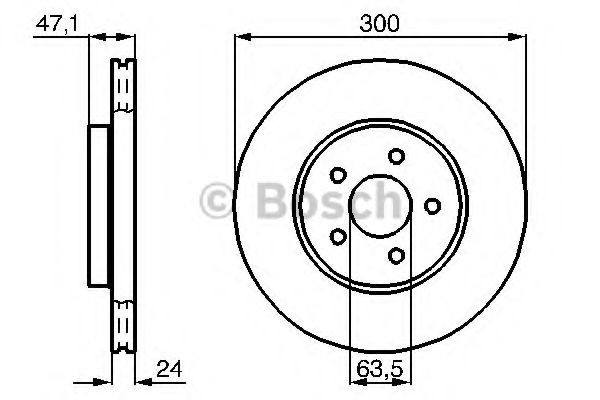 Гальмівні диски передні 0986479B44 Bosch