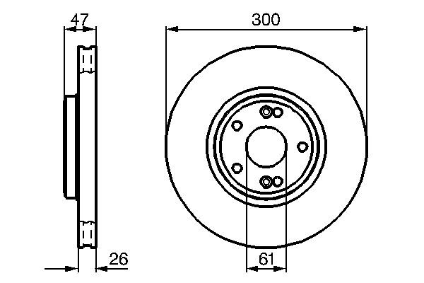 Купити 0986479B47 Bosch Ротор гальмівний