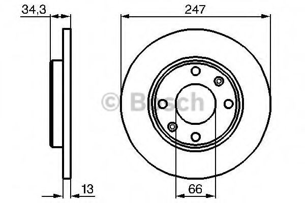 Купити 0986479B55 Bosch Ротор гальмівний