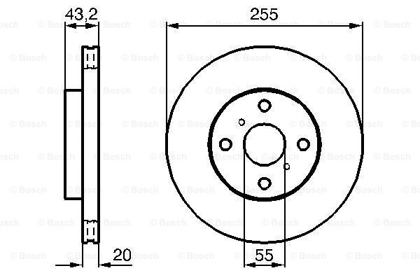 Купити 0986479B60 Bosch Ротор гальмівний