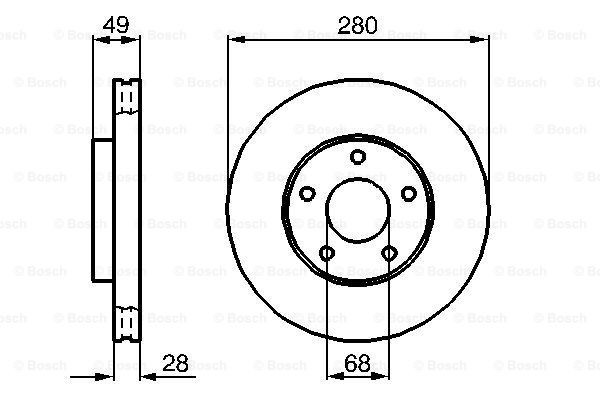Купити 0986479B61 Bosch Ротор гальмівний