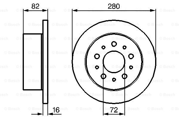 Гальмівні диски 0986479B63 Bosch