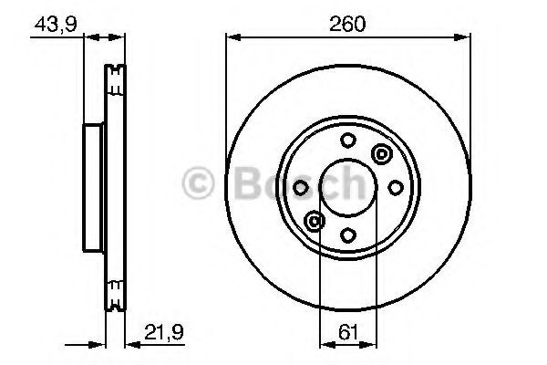 Диск переднього гальма Bosch 0986479B73 ціна, від 34.06 USD
