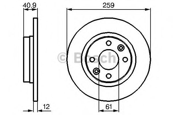 Диск переднього гальма Bosch 0986479B79 ціна, від 23.68 USD