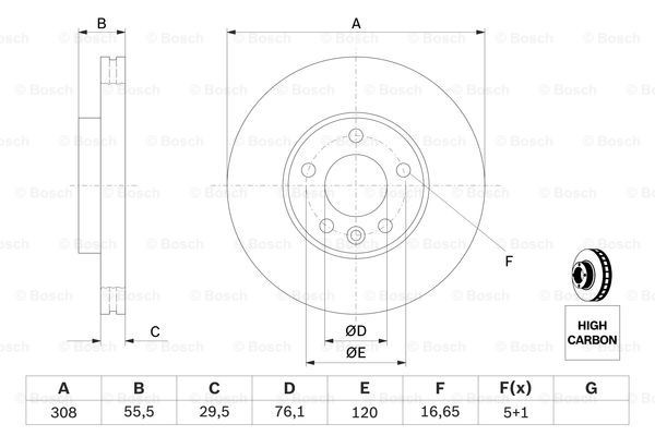 Купити 0986479B88 Bosch Ротор гальмівний