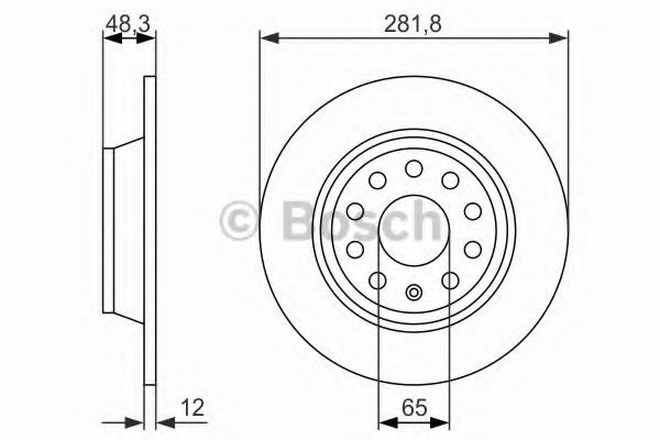 Диск гальмівний задній Bosch 0986479B93