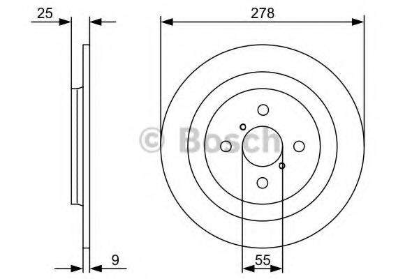 Диск гальмівний задній Bosch 0986479C05