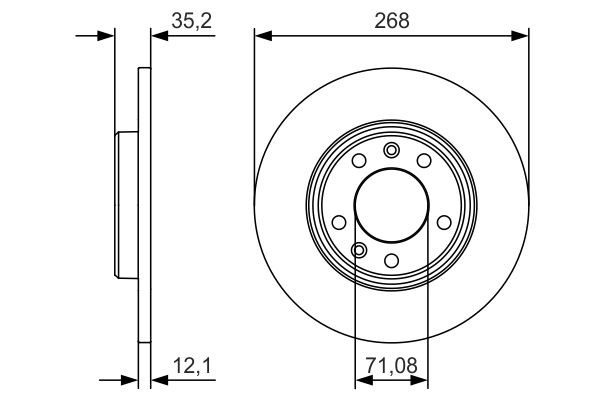 Купити 0986479C24 Bosch Диск заднього гальма
