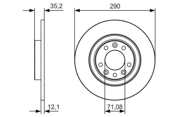 Купити 0986479C25 Bosch Диск заднього гальма