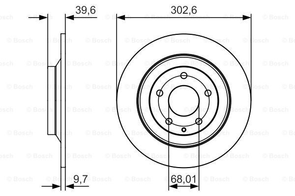 Диск гальмівний задній Bosch 0986479C28